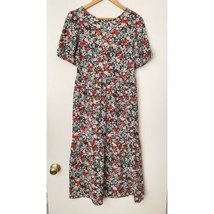 NWT H&M Floral Tie Back Dress